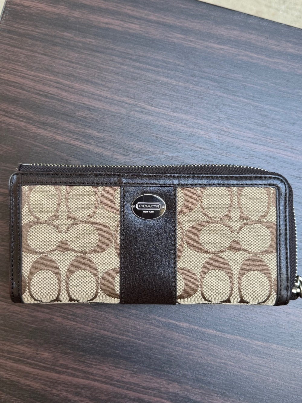 Vintage Coach Signature Zippy Wallet - Style 48625